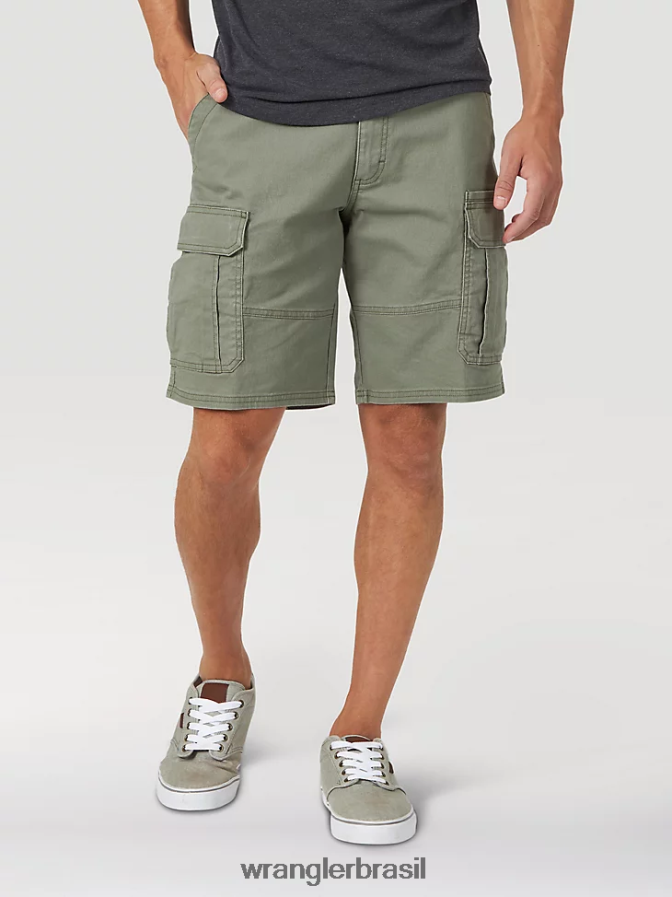 Wrangler short cargo stretch autêntico azeitona empoeirada (10zm6acdo) homens roupas 00LN6N556
