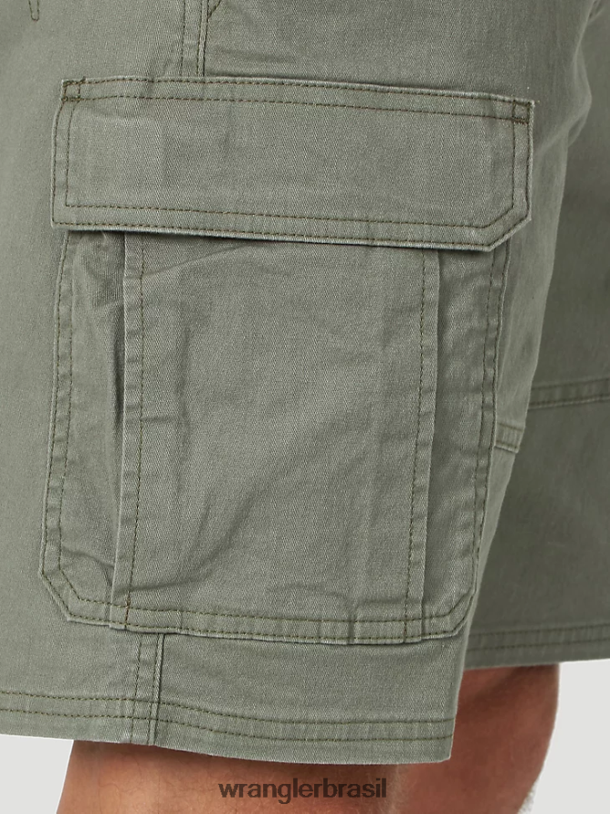 Wrangler short cargo stretch autêntico azeitona empoeirada (10zm6acdo) homens roupas 00LN6N556