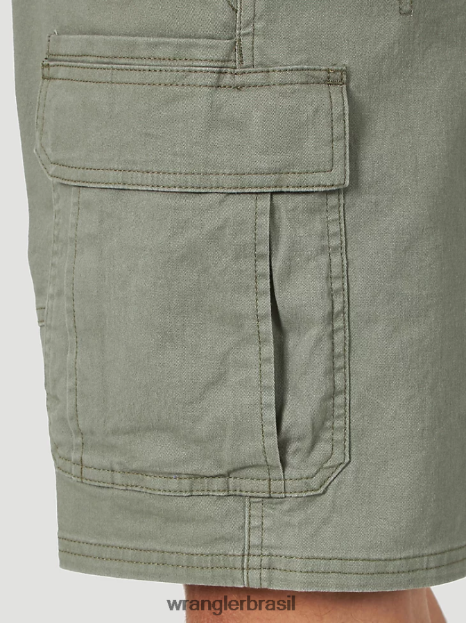 Wrangler short cargo stretch autêntico azeitona empoeirada (10zm6acdo) homens roupas 00LN6N556