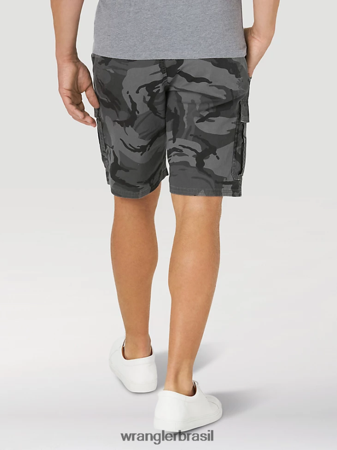 Wrangler short cargo stretch autêntico camuflagem antracite (10zm6acgl) homens roupas 00LN6N562