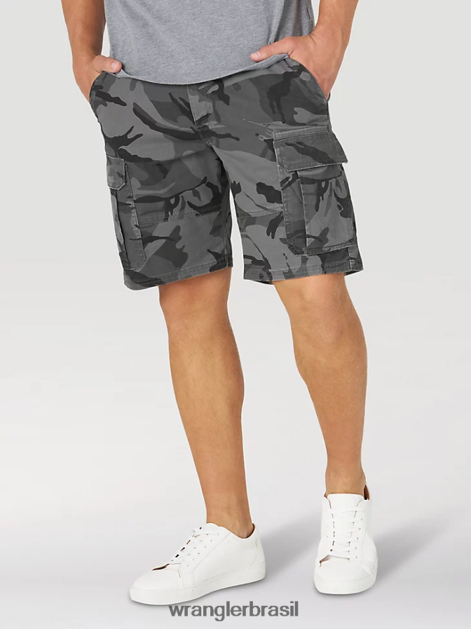 Wrangler short cargo stretch autêntico camuflagem antracite (10zm6acgl) homens roupas 00LN6N562