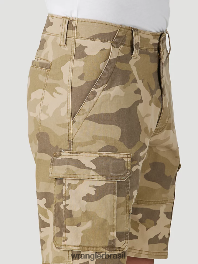 Wrangler short cargo stretch autêntico camuflagem de olmo da selva (112316283) homens roupas 00LN6N560
