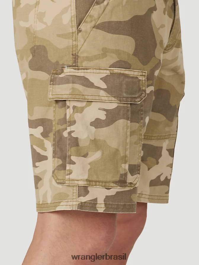 Wrangler short cargo stretch autêntico camuflagem de olmo da selva (112316283) homens roupas 00LN6N560