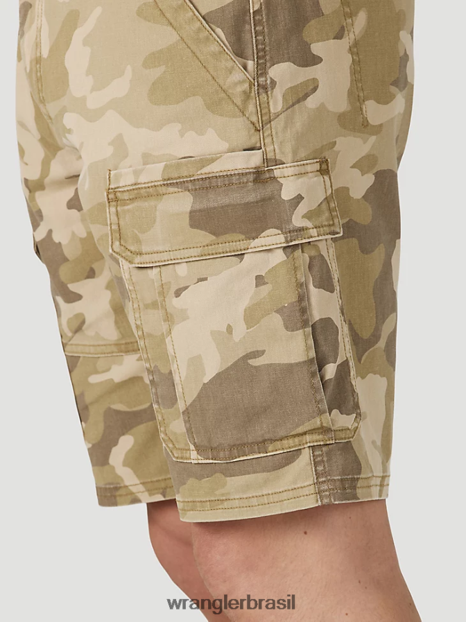 Wrangler short cargo stretch autêntico camuflagem de olmo da selva (112316283) homens roupas 00LN6N560
