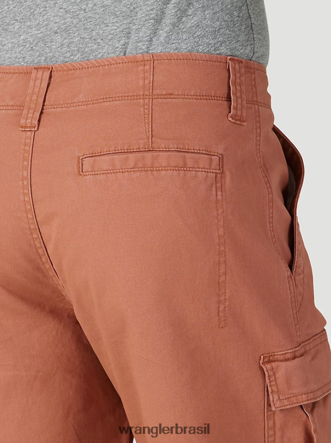 Wrangler short cargo stretch autêntico marrom cobre (112316284) homens roupas 00LN6N555