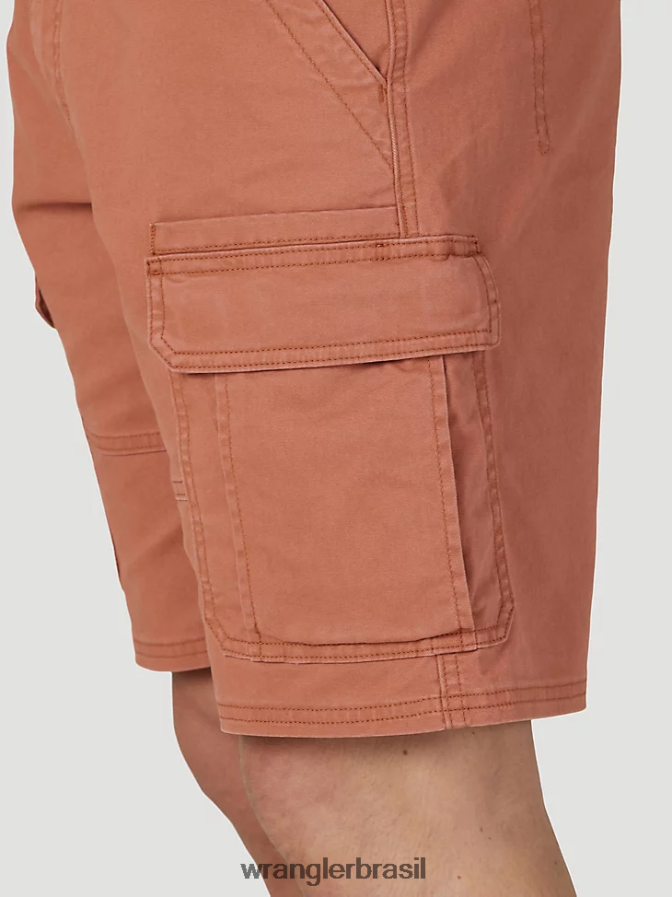 Wrangler short cargo stretch autêntico marrom cobre (112316284) homens roupas 00LN6N555