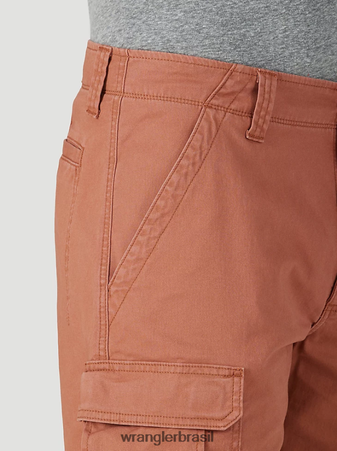 Wrangler short cargo stretch autêntico marrom cobre (112316284) homens roupas 00LN6N555