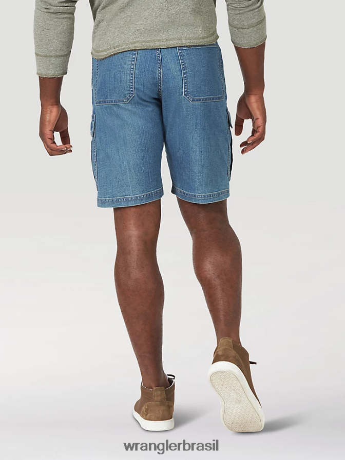 Wrangler short cargo stretch autêntico tonalidade média (10zm6admd) homens roupas 00LN6N558