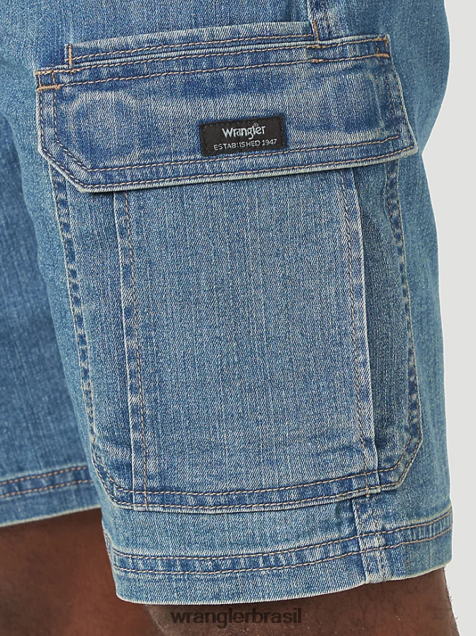 Wrangler short cargo stretch autêntico tonalidade média (10zm6admd) homens roupas 00LN6N558