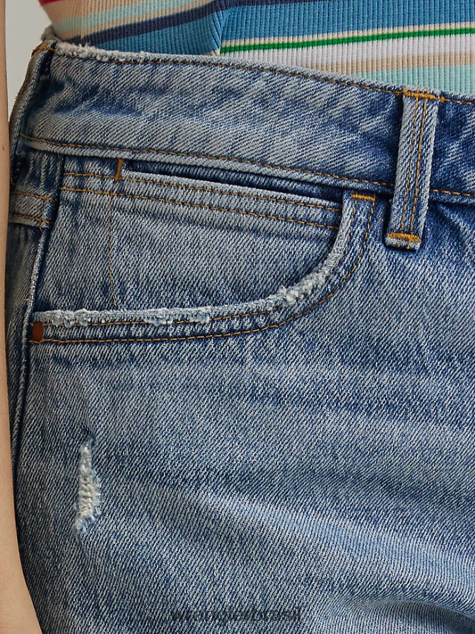 Wrangler short cintura alta no meio da coxa florescer (112333478) mulheres roupas 00LN6N826