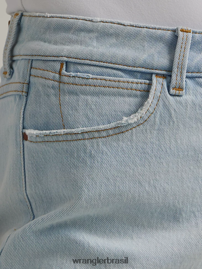Wrangler short cintura alta no meio da coxa sonho azul (112333794) mulheres roupas 00LN6N825