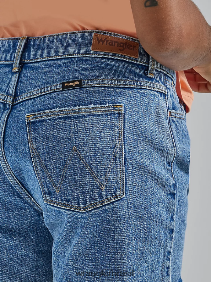 Wrangler short cintura alta no meio da coxa topázio (112333477) mulheres roupas 00LN6N827
