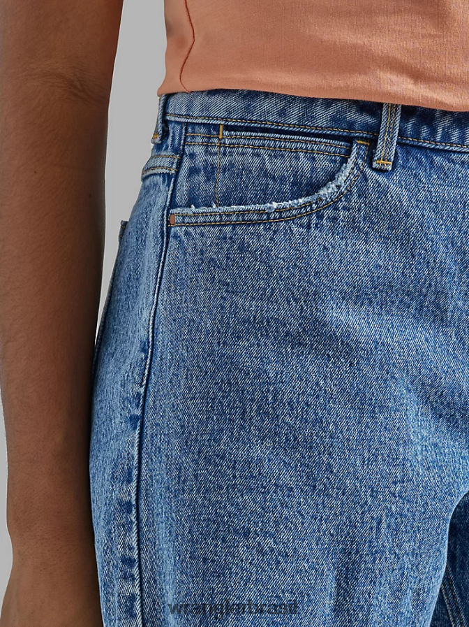 Wrangler short cintura alta no meio da coxa topázio (112333477) mulheres roupas 00LN6N827