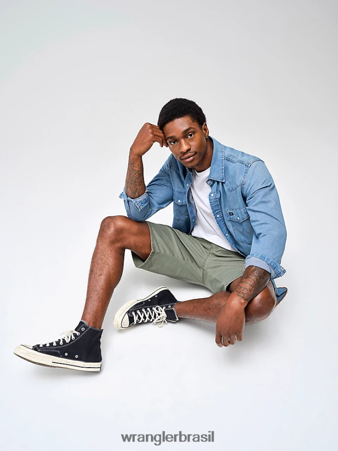 Wrangler short de carga empilhada premium cinco estrelas abeto (112336367) homens roupas 00LN6N535