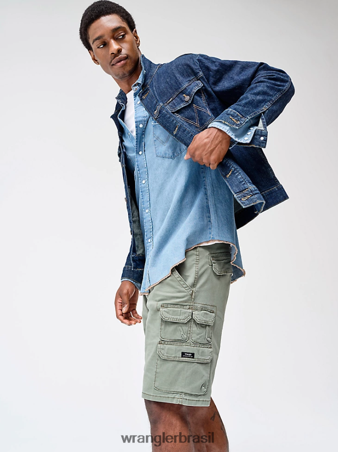 Wrangler short de carga empilhada premium cinco estrelas abeto (112336367) homens roupas 00LN6N535