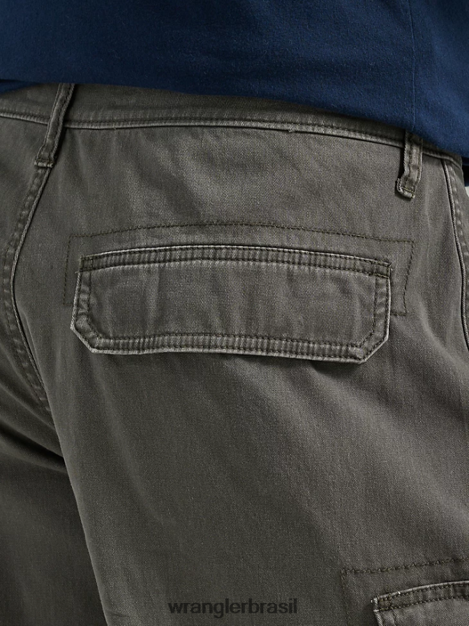 Wrangler short de carga empilhada premium cinco estrelas azeitona monótona (112336364) homens roupas 00LN6N534