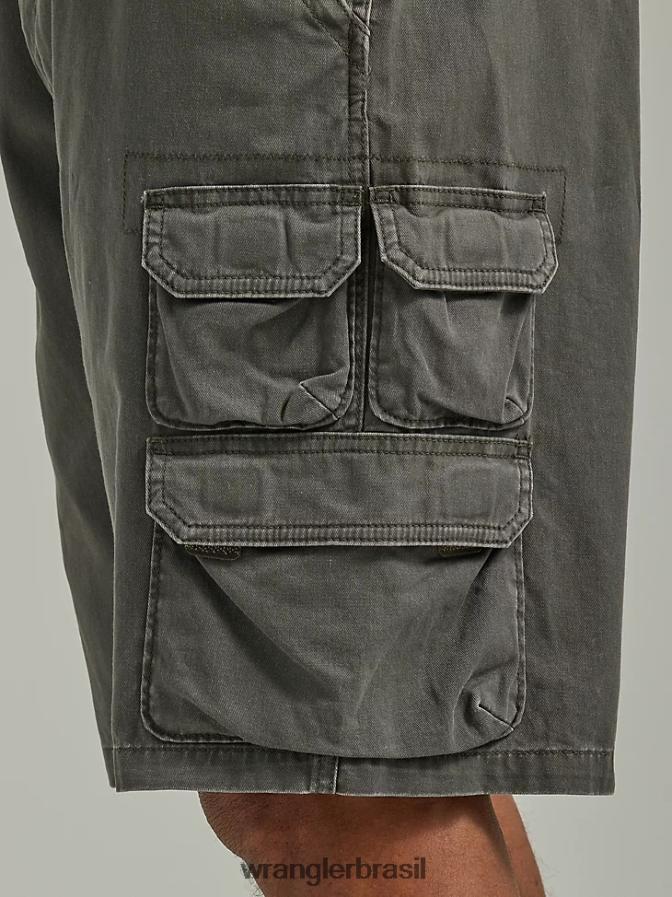 Wrangler short de carga empilhada premium cinco estrelas azeitona monótona (112336364) homens roupas 00LN6N534