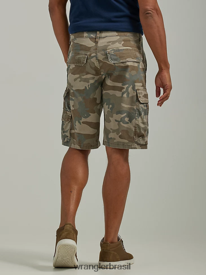 Wrangler short de carga empilhada premium cinco estrelas camuflagem marrom sombra (112336366) homens roupas 00LN6N533