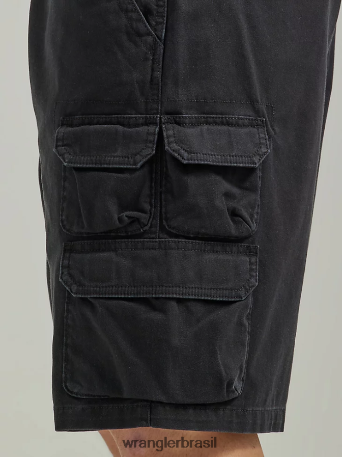 Wrangler short de carga empilhada premium cinco estrelas preto (112336360) homens roupas 00LN6N528