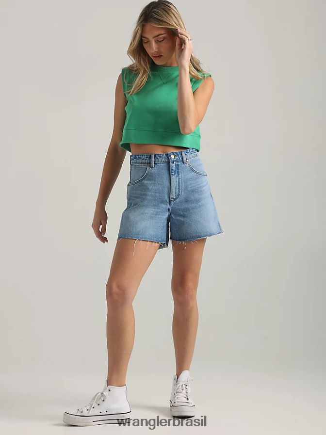 Wrangler short de corte de linha a de cintura alta perdeu o controle (112334600) mulheres roupas 00LN6N843