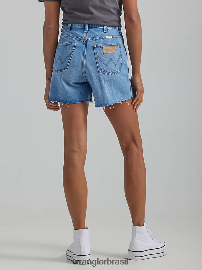 Wrangler short de corte de linha a de cintura alta perdeu o controle (112334600) mulheres roupas 00LN6N843