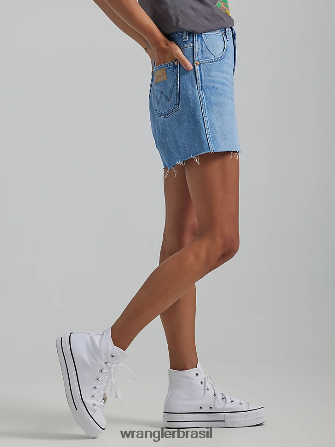 Wrangler short de corte de linha a de cintura alta perdeu o controle (112334600) mulheres roupas 00LN6N843