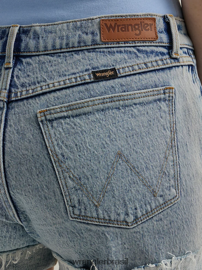 Wrangler short jeans destruído flores silvestres (112333497) mulheres roupas 00LN6N851