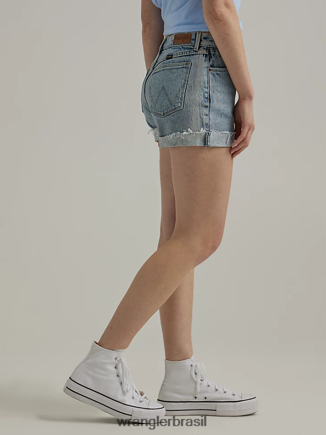 Wrangler short jeans destruído flores silvestres (112333497) mulheres roupas 00LN6N851