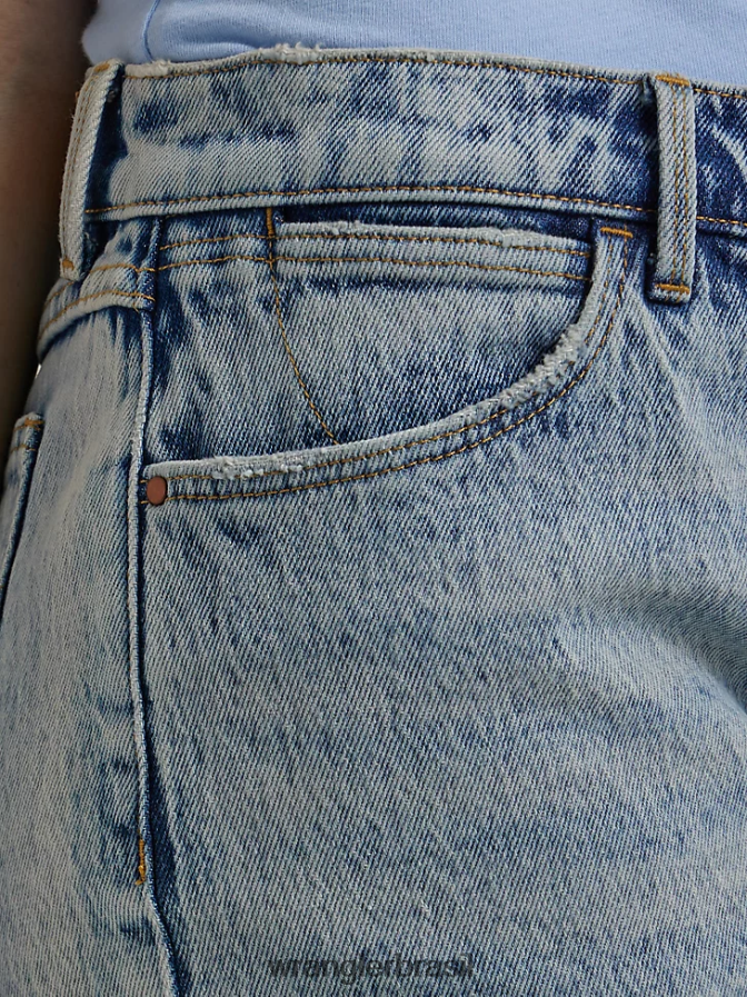 Wrangler short jeans destruído flores silvestres (112333497) mulheres roupas 00LN6N851