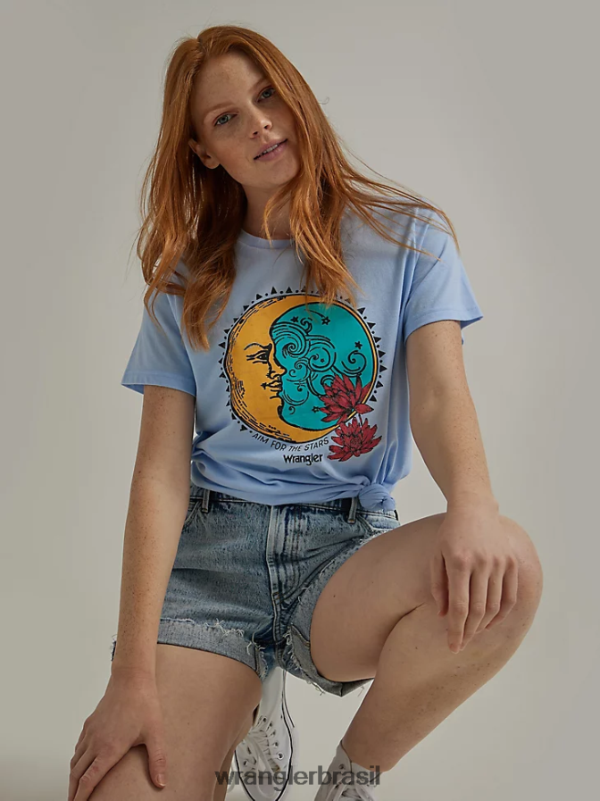 Wrangler short jeans destruído flores silvestres (112333497) mulheres roupas 00LN6N851