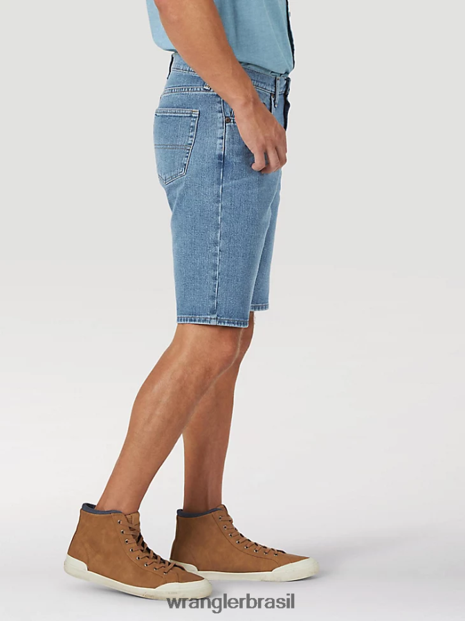 Wrangler short jeans relaxado authentics luz de lavagem de pedra (10zm2s0sf) homens roupas 00LN6N585