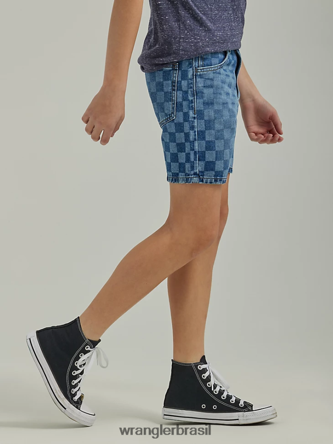 Wrangler short jeans xadrez índigo (112335593) Rapazes roupas 00LN6N1038