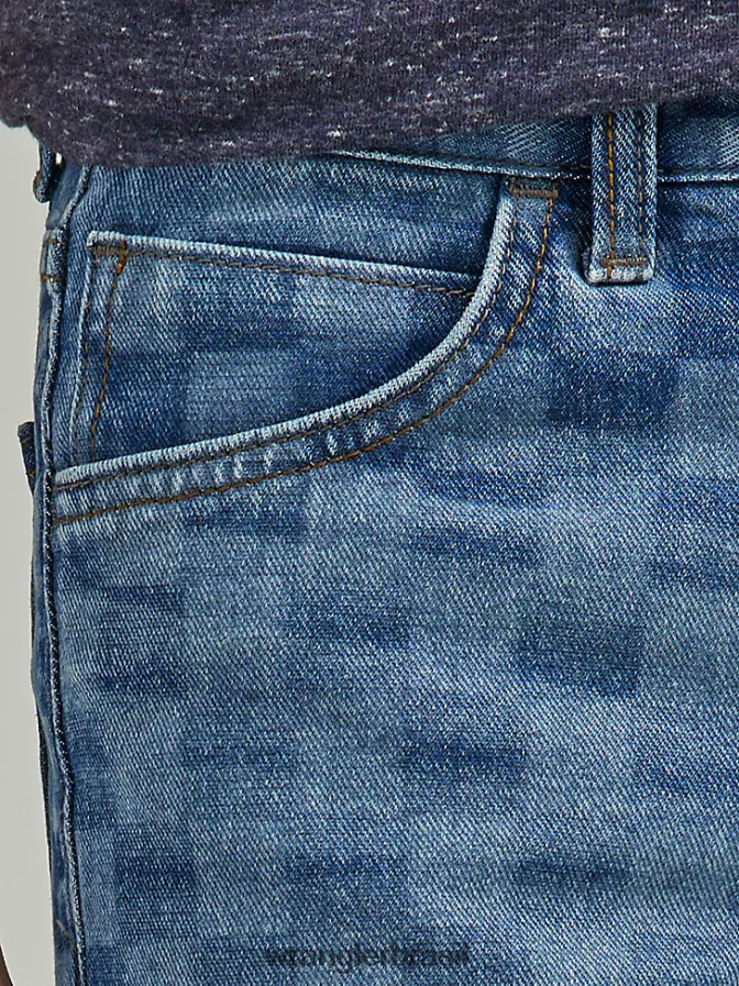 Wrangler short jeans xadrez índigo (112335593) Rapazes roupas 00LN6N1038