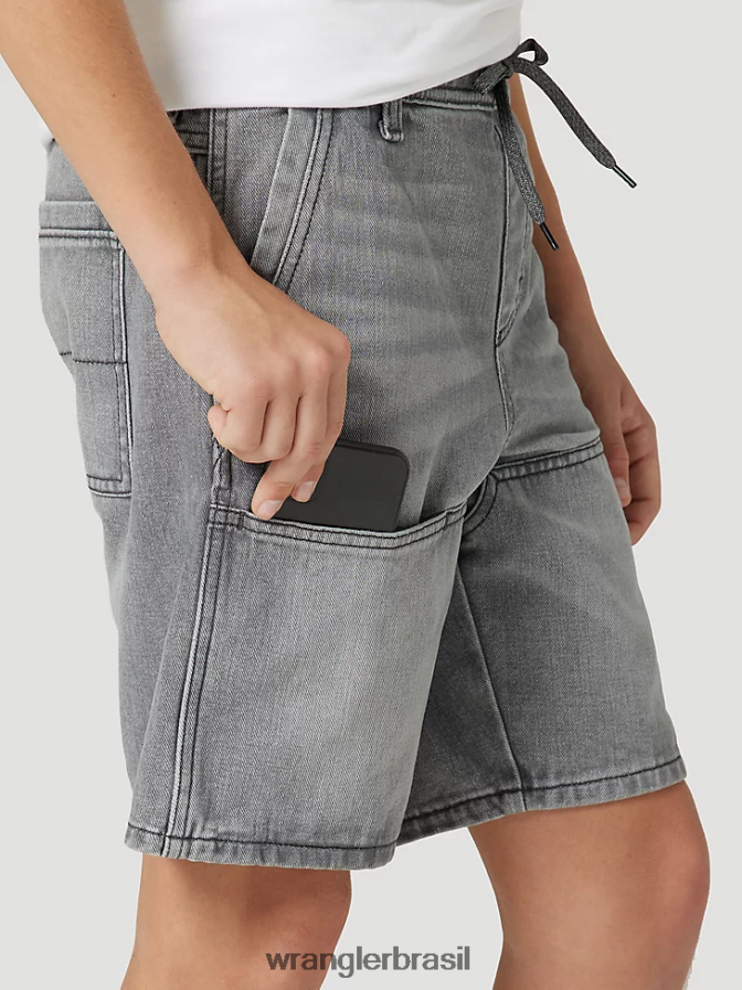 Wrangler short skatista descontraído cinza (112317195) Rapazes roupas 00LN6N1020