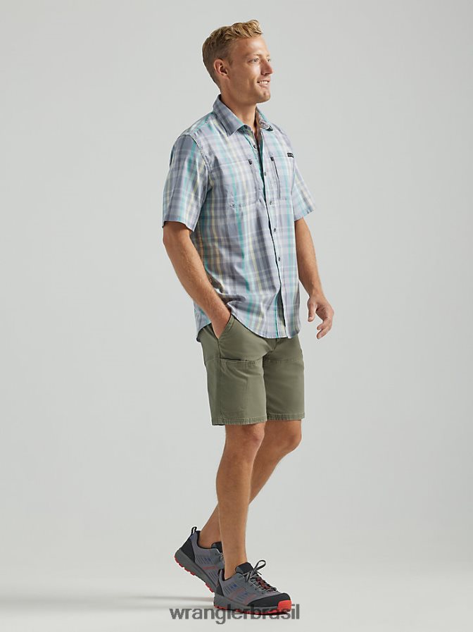 Wrangler short utilitário com bolso lateral atg azeitona empoeirada (112333301) homens roupas 00LN6N610
