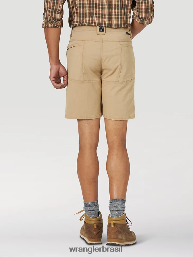 Wrangler short utilitário com bolso lateral atg travertino (ns923tr) homens roupas 00LN6N608