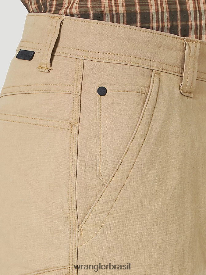 Wrangler short utilitário com bolso lateral atg travertino (ns923tr) homens roupas 00LN6N608