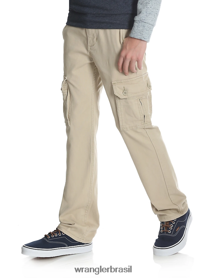 Wrangler calça cargo slim reta e elástica lustre (9rkbwbf) Rapazes roupas 00LN6N957
