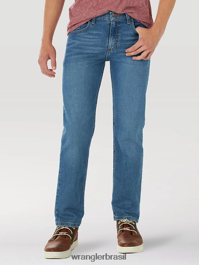 Wrangler calça jeans cinco estrelas flex reta índigo verdadeiro (5wnbwtd) Rapazes roupas 00LN6N954