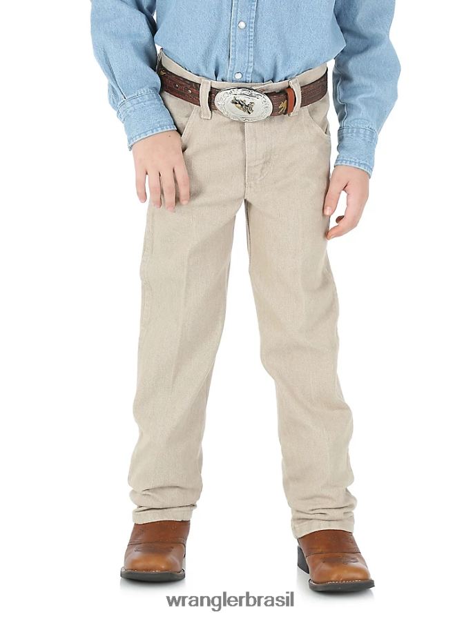 Wrangler calça jeans original com corte cowboy bronzeado pré-lavado (13mwjtn) Rapazes roupas 00LN6N952