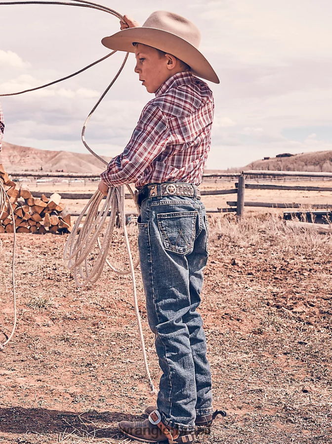 Wrangler calça jeans reta retrô slim bozeman (88bwzbz) Rapazes roupas 00LN6N945