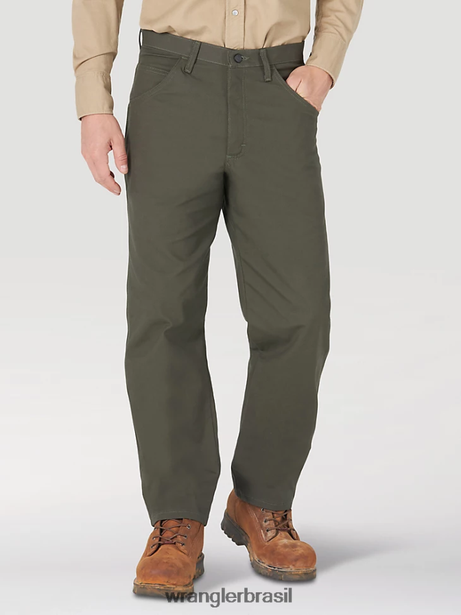 Wrangler Riggs Workwear fr calça de carpinteiro resistente a chamas loden (fr3wacg) homens roupas 00LN6N263