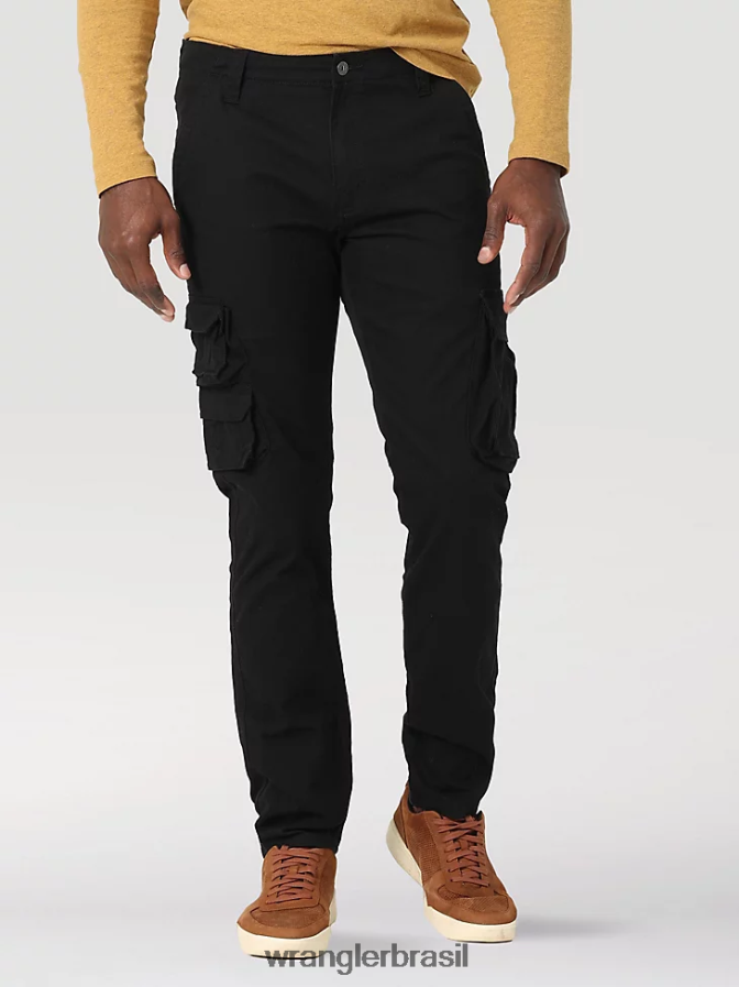 Wrangler calça cargo flex cônica preto (112326301) homens roupas 00LN6N229