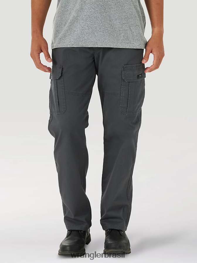 Wrangler calça cargo flex premium cinco estrelas com ajuste relaxado antricita (70abwah) homens roupas 00LN6N222