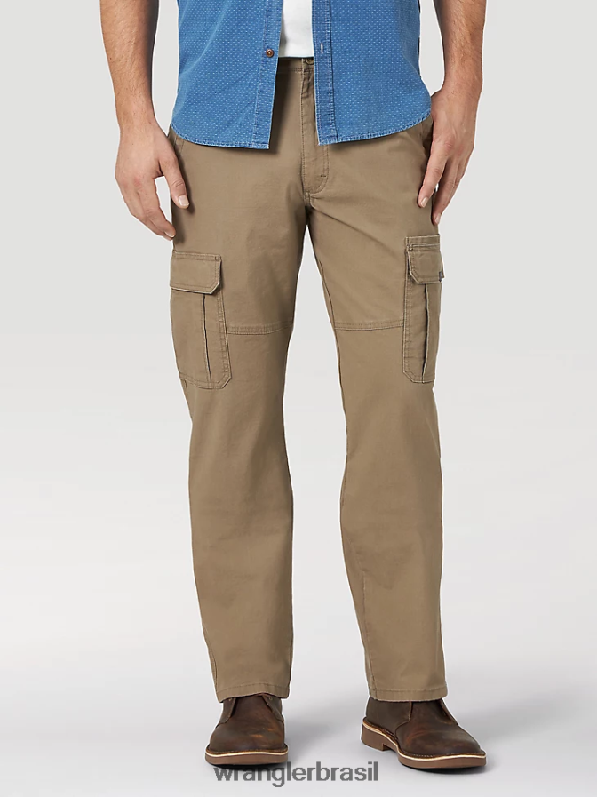 Wrangler calça cargo flex premium cinco estrelas com ajuste relaxado cevada (70abwby) homens roupas 00LN6N223