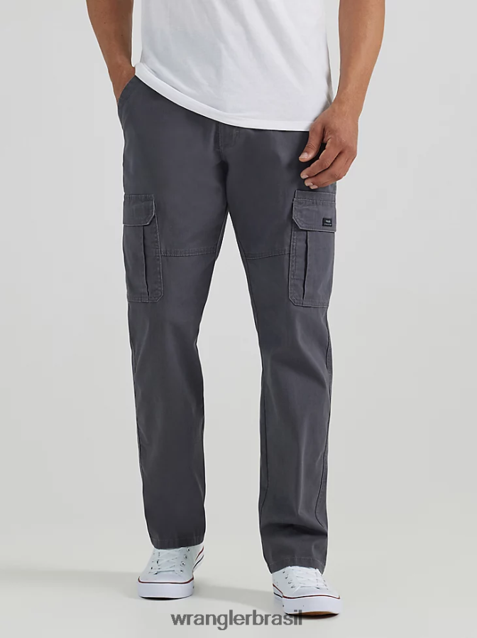 Wrangler calça cargo stretch relaxada autêntica antracite (10zm7abah) homens roupas 00LN6N235