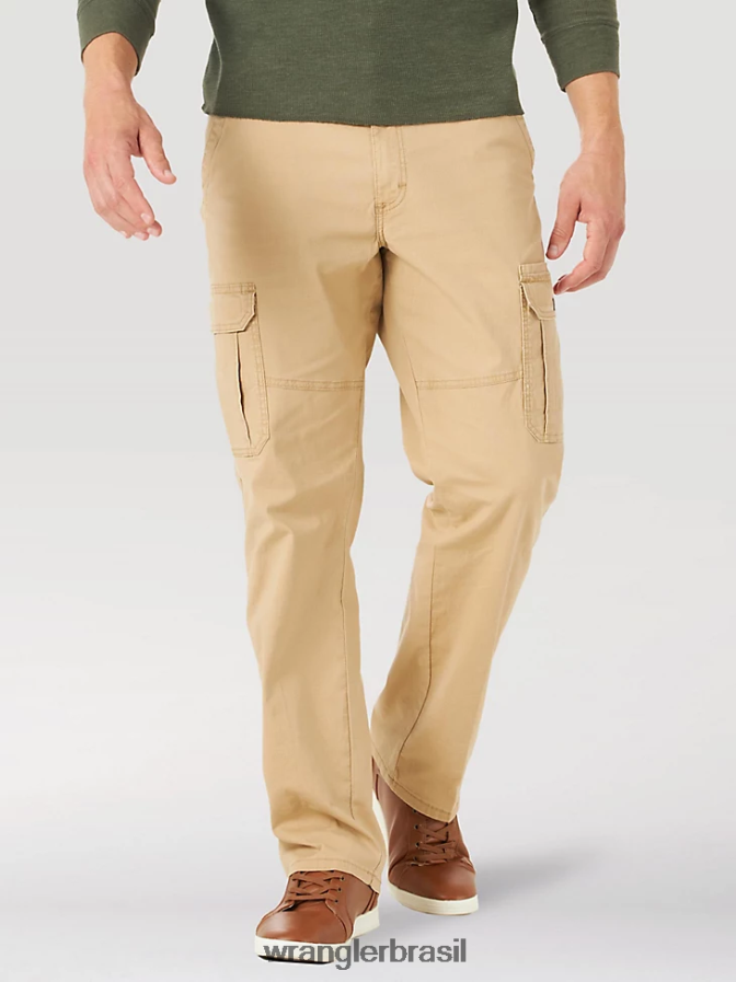 Wrangler calça cargo stretch relaxada autêntica travertino (10zm7abtv) homens roupas 00LN6N234