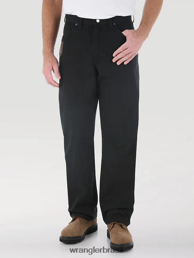 Wrangler calça de carpinteiro riggs workwear preto (103w020bl) homens roupas 00LN6N270
