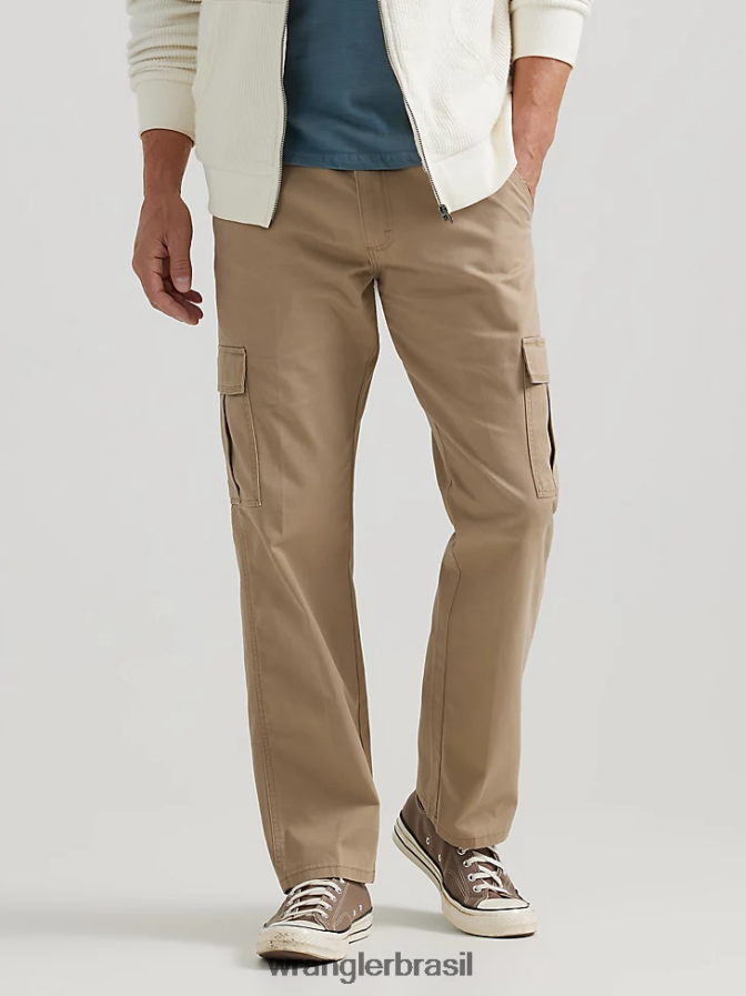Wrangler calça de sarja cargo legada grão (70lewgr) homens roupas 00LN6N247