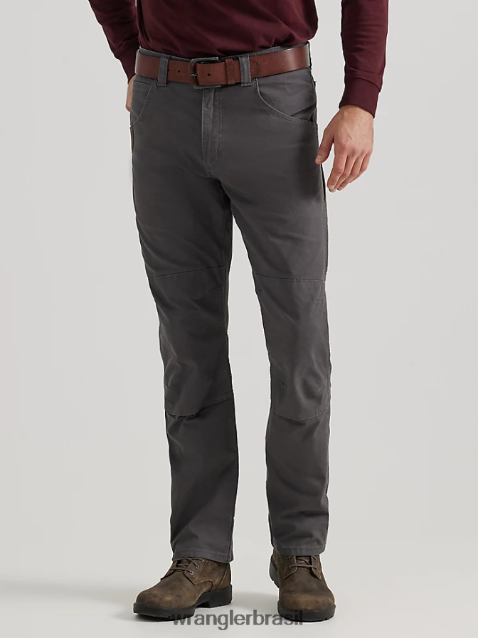 Wrangler calça de trabalho utilitária riggs workwear cinza risca de giz (3w031pg) homens roupas 00LN6N665